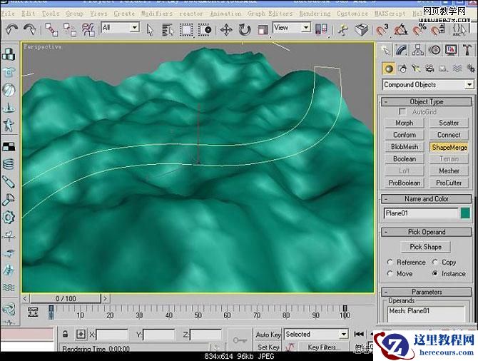 3ds Max实例教程:等高线制作山路建模