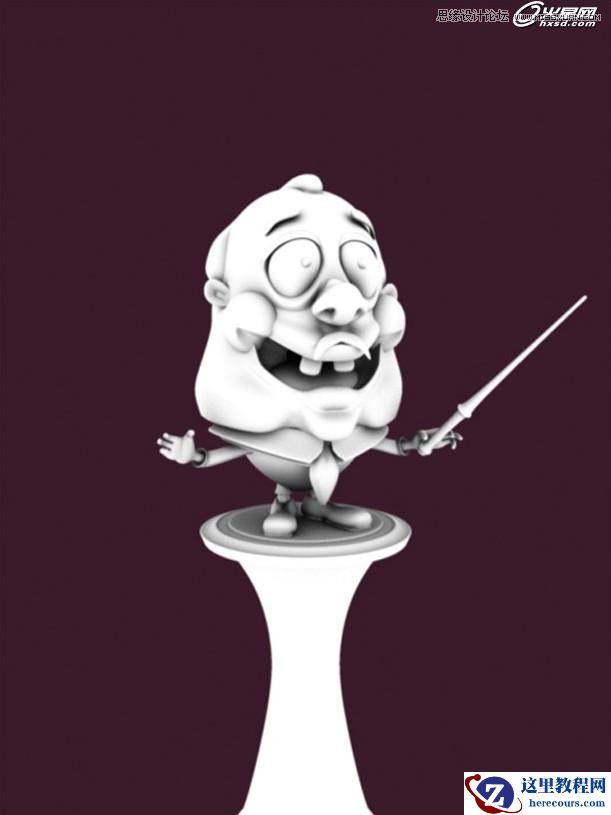 3ds Max绘制卡通立体效果的指挥家