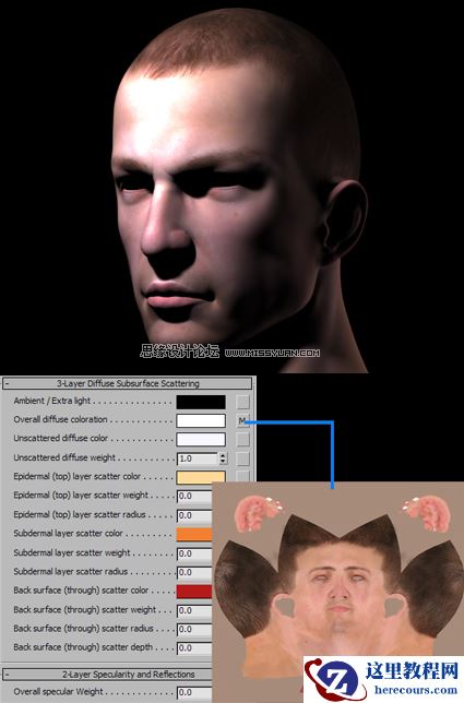 3ds Max的mental ray皮肤3S的经典教程