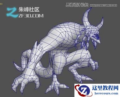 3dsMAX制作火离妖游戏模型过程