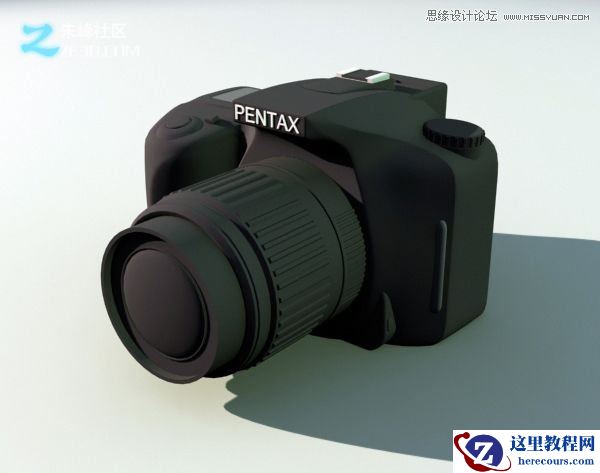 3dsmax制作数码单反照相机建模教程