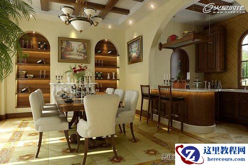 3DMAX实例教程：VRay打造精致乡村风格餐厅