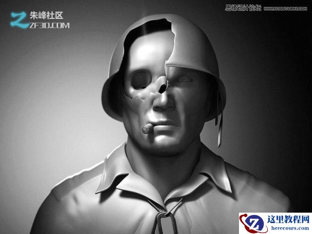 3DMAX制作科技独眼怪人建模教程