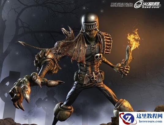 3ds Max制作死刑裁决游戏漫画宣传画