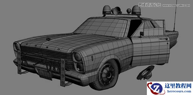 3ds Max制作马路上的破旧汽车教程