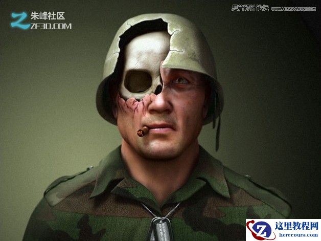 3DMAX制作科技独眼怪人建模教程