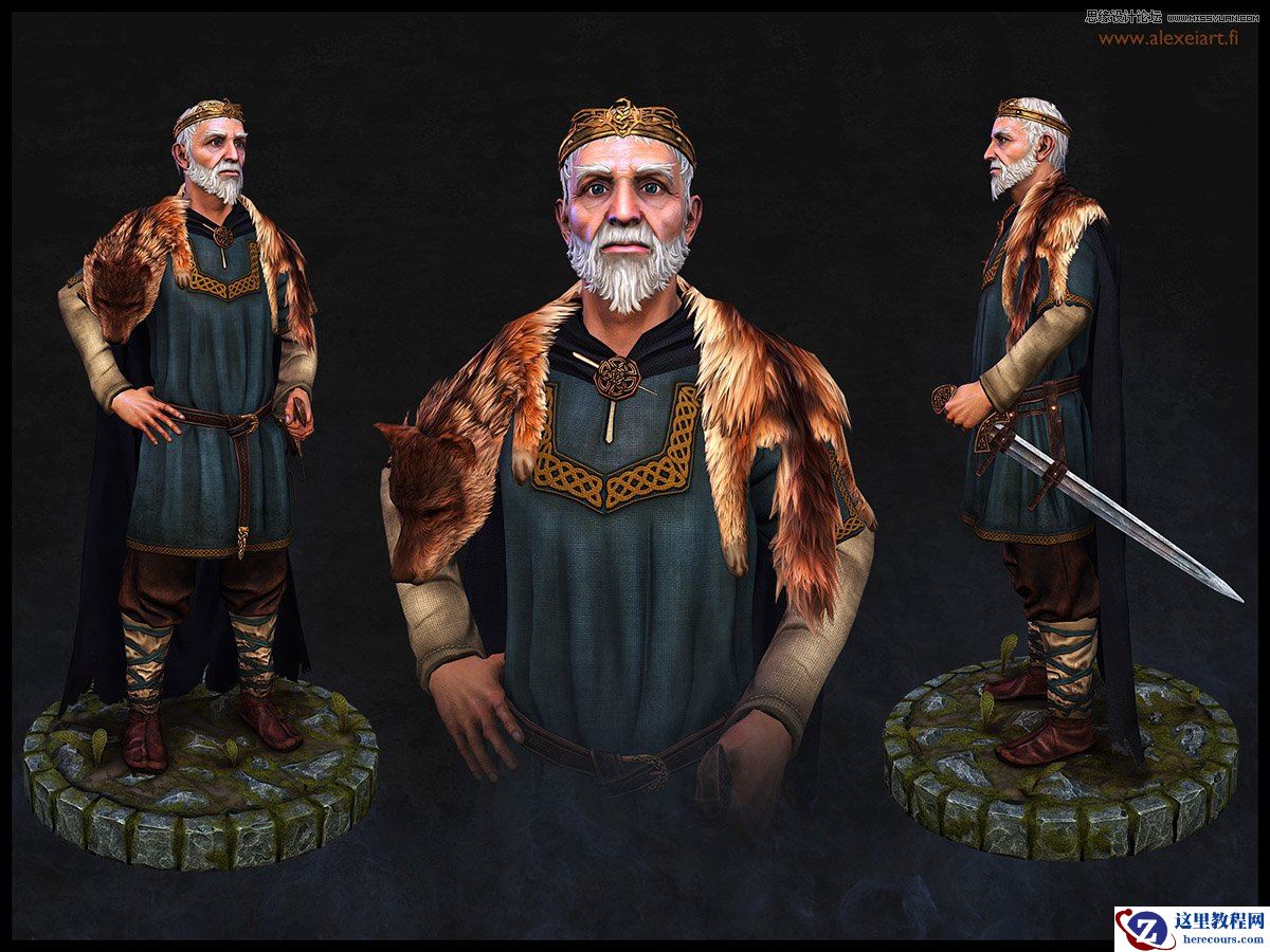 3dmax制作欧洲风格的老国王教程