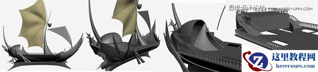 3DMAX制作在大海中航行的帆船