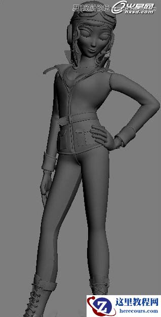  3ds Max绘制三维角色飞行员安妮教程