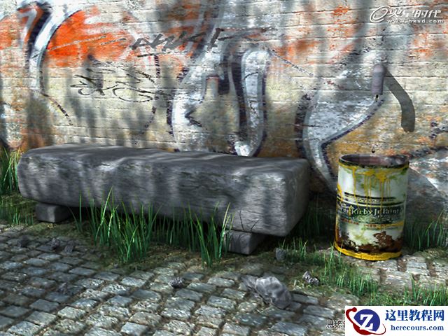 3DMAX实例教程：《阳光下午》混合材质之终极使用