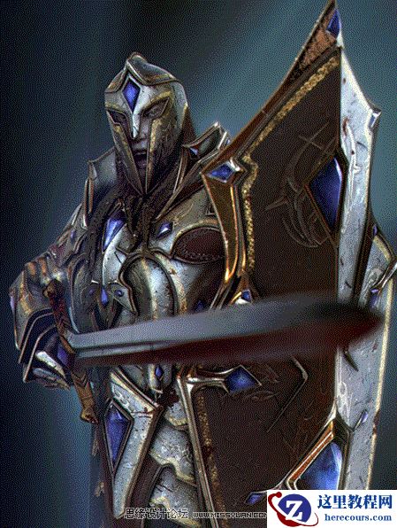 3DMAX实例教程:多通道贴图绘制血骑士