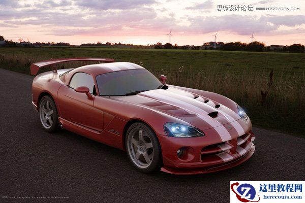 3DMAX创建一个逼真的汽车渲染教程