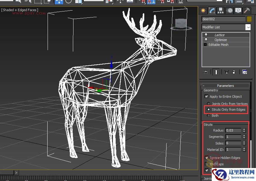 3ds Max快速打造网格特效的麋鹿效果