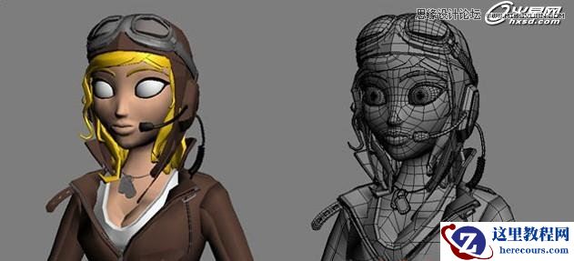  3ds Max绘制三维角色飞行员安妮教程