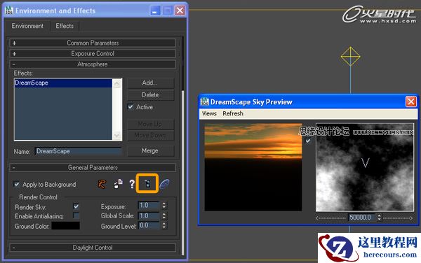使用3ds Max创建平静的海面和美丽的夕阳