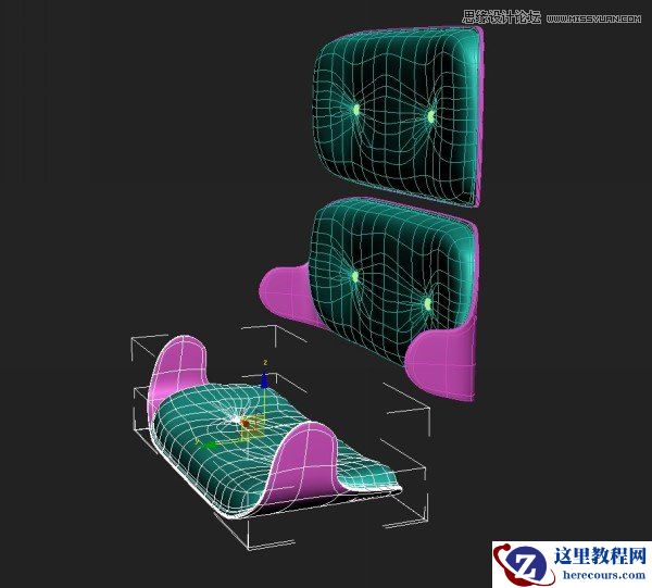 3dsMax制作埃姆斯时尚休闲椅的座位