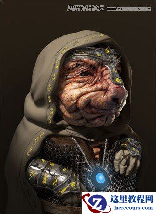 3DMAX制作身穿盔甲的外星人教程