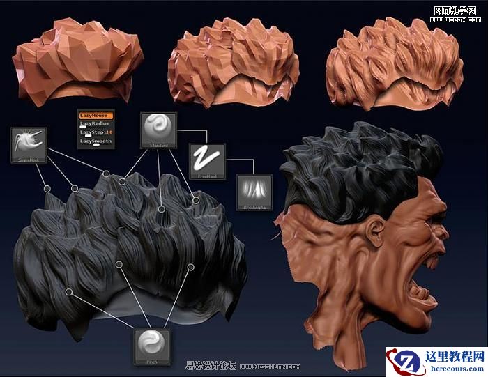 3dsmax实例教程：打造红巨人浩克