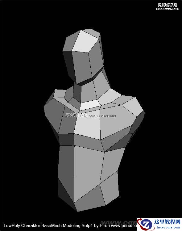3DMAX建模教程:简单干净的多边形人物建模