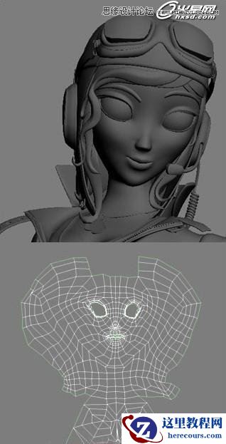  3ds Max绘制三维角色飞行员安妮教程