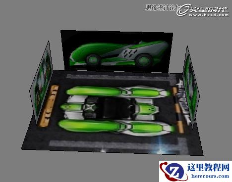 3ds Max制作绿色风格的跑跑卡丁车