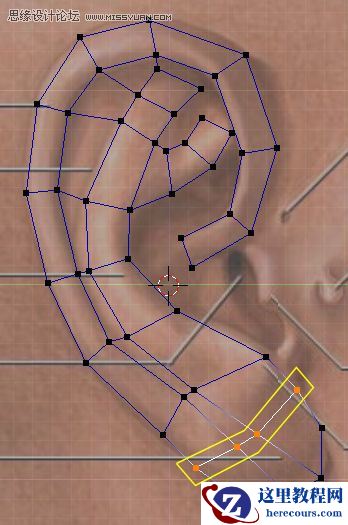 3Dmax建模教程：简单制作逼真耳朵模型