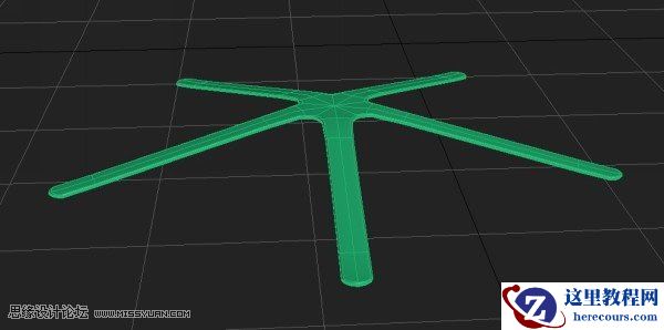 3dsMax制作埃姆斯时尚休闲椅的椅腿