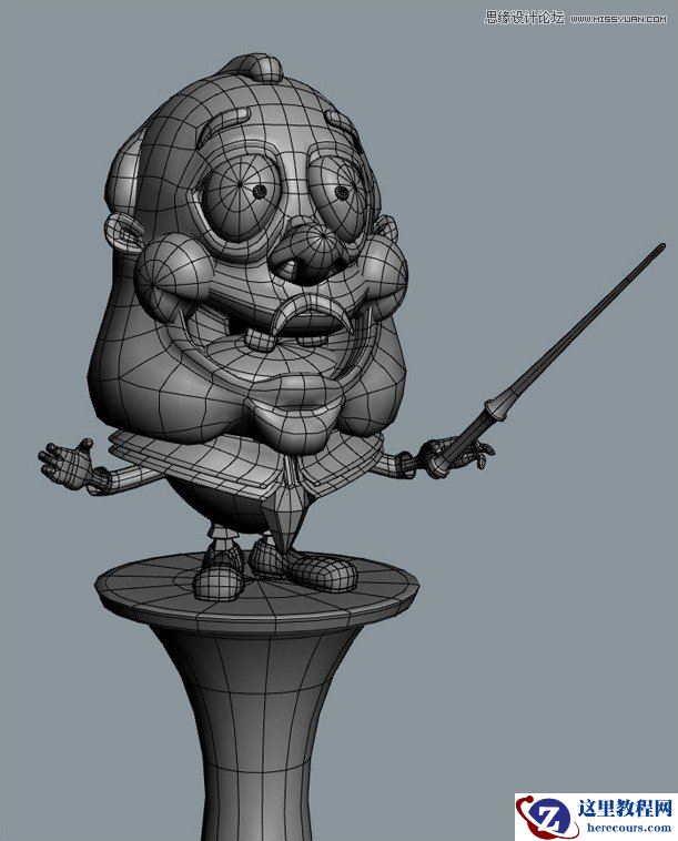 3DMAX制作卡通风格的指挥家教程