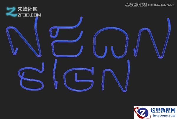 3dmax结合Vray制作霓虹灯艺术字效果