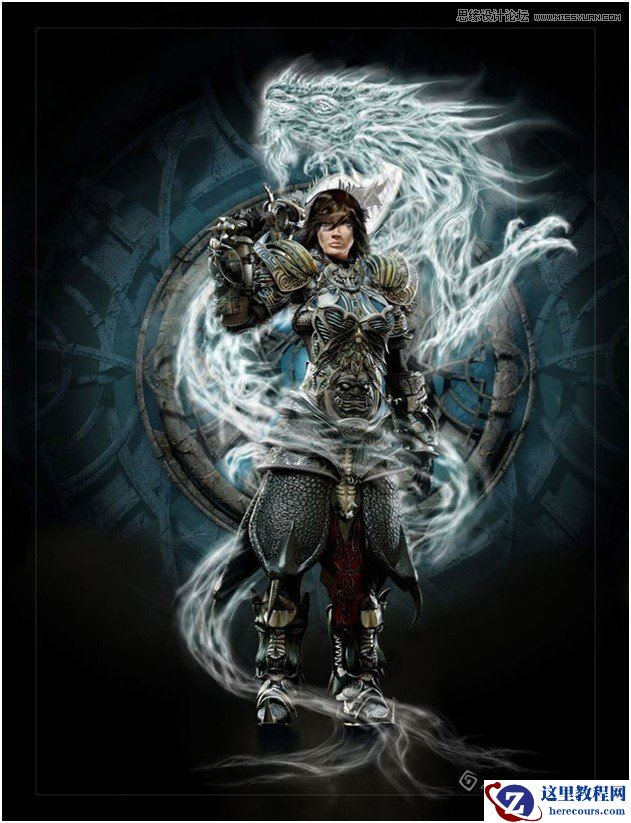 3Ds Max制作超酷龙形残绕的战士教程