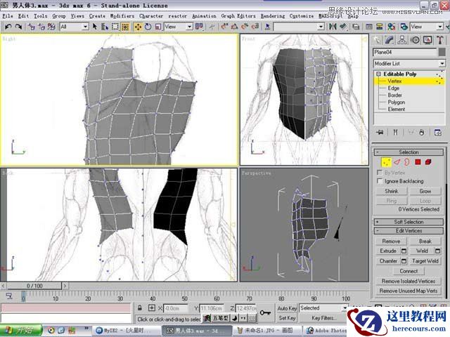 3ds max解析人体建模实例教程