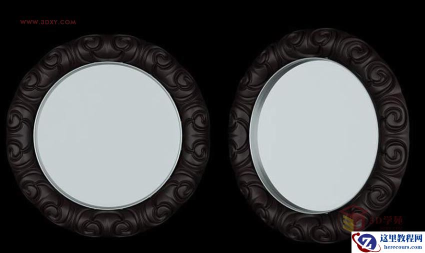 3DSMAX制作精美的雕花圆镜效果