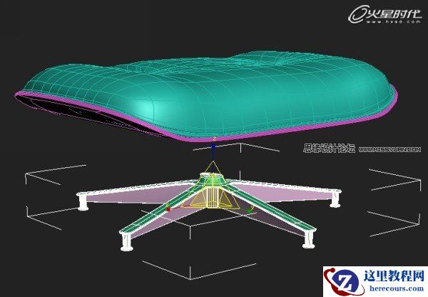 3dsMax制作埃姆斯时尚休闲椅的垫腿椅