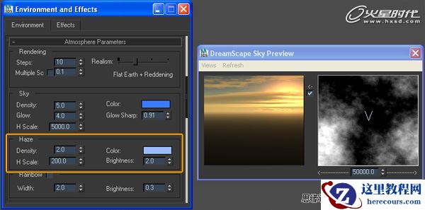 使用3ds Max创建平静的海面和美丽的夕阳