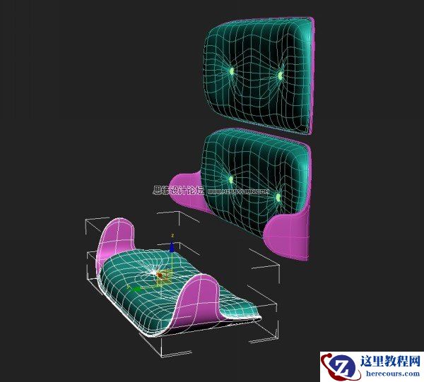 3dsMax制作埃姆斯时尚休闲椅的座位