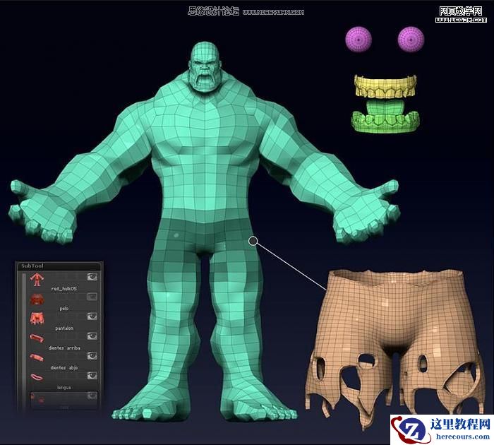 3dsmax实例教程：打造红巨人浩克