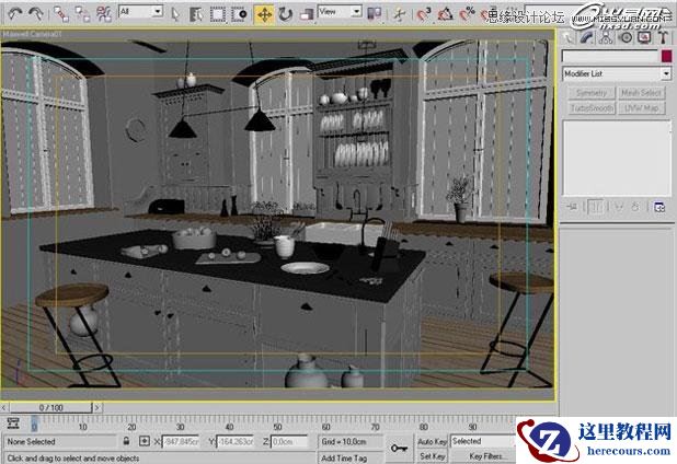 3ds Max打造西方开放式厨房局部场景