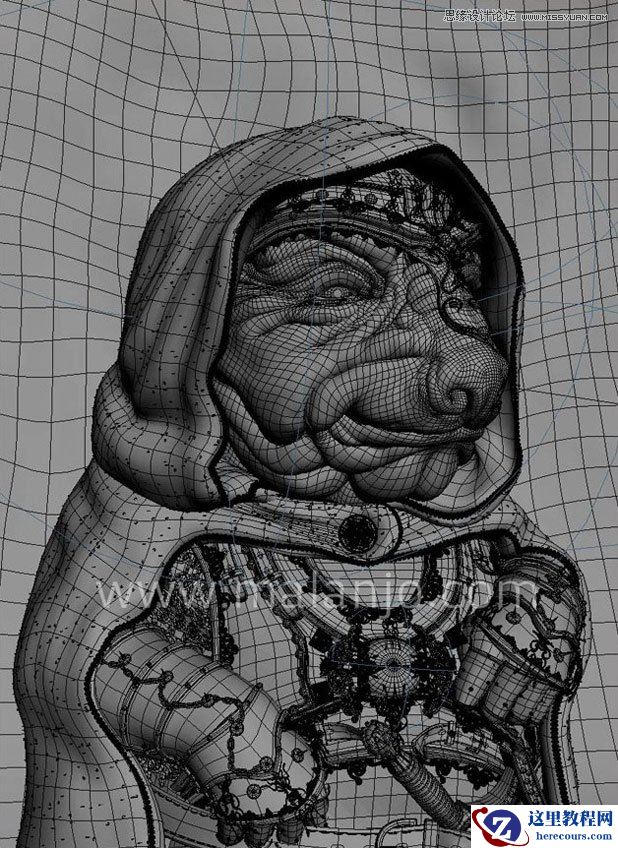 3DMAX制作身穿盔甲的外星人教程
