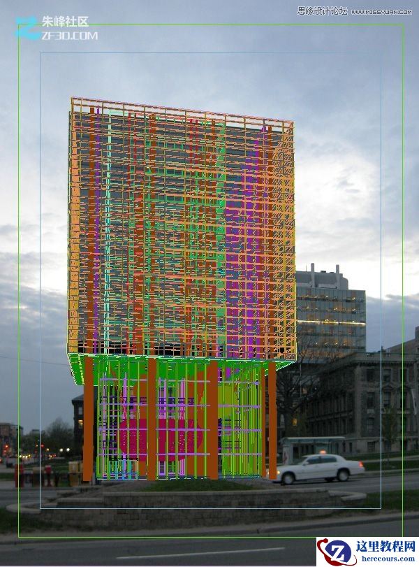 3Dmax结合PS制作超酷的建筑物效果图