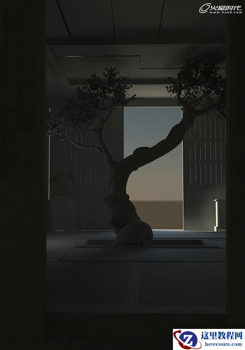 3D MAX教程：树屋室内效果图制作流程解析