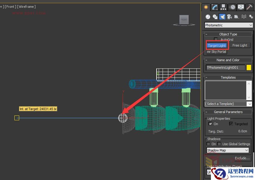 3DSMAX使用注视控制器绑定灯光特效
