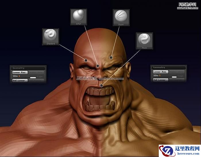 3dsmax实例教程：打造红巨人浩克