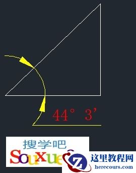 AutoCAD使用DIMANGULAR命令角度标注