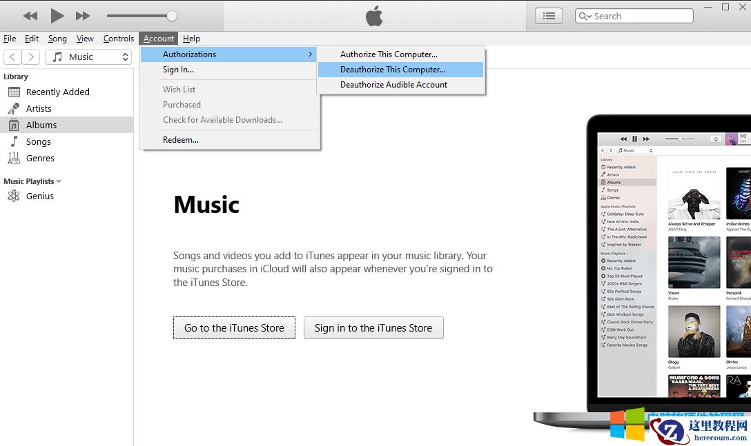 如何在iTunes上授权计算机