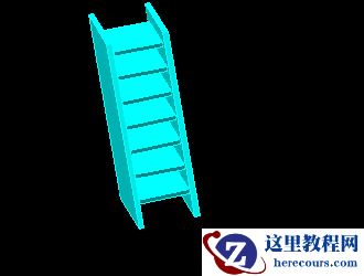 AutoCAD建模教程：拉升,复制移动制作木梯