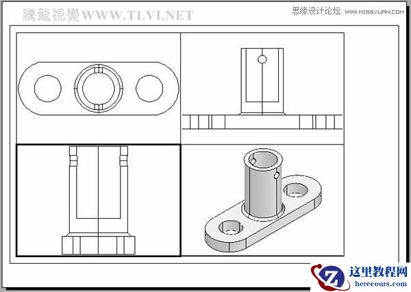 AutoCAD实例教程：中并列视口的打印输出