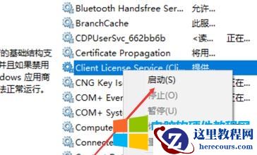 4、右键该服务,点击“启动”就可以解决问题。