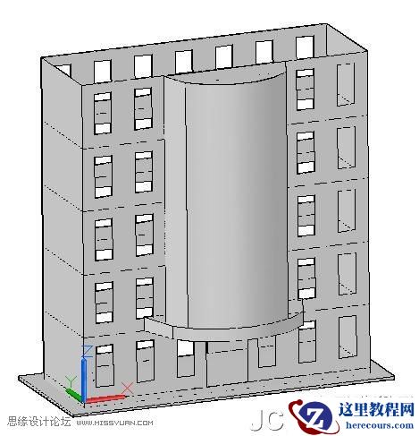 AutoCAD 2011教程:曲面命令创建楼房