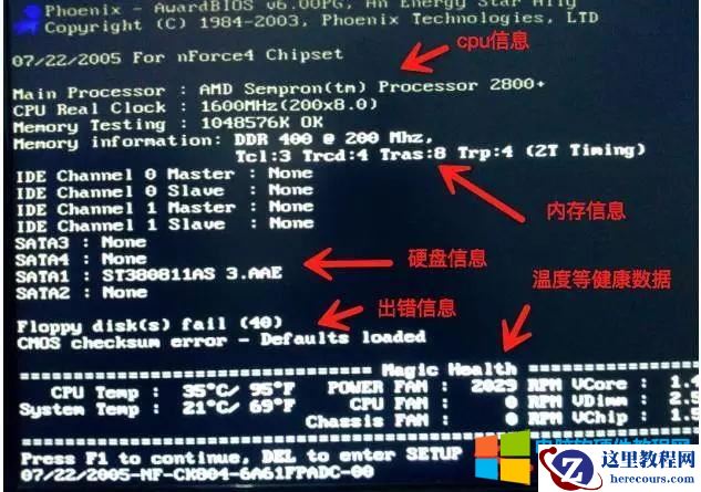 电脑开机画面上显示的内容详解