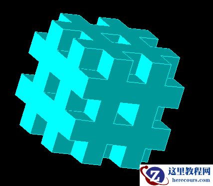 AutoCAD教程：长方体、三维阵列、差集的应用